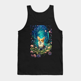 Corgi In Magical Forest Tank Top